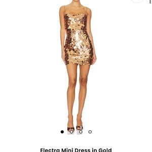 Nookie Gold Sequin Electra Mini Dress